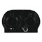 Boardwalk 13 in. x 6.75 in. x 8.75 in. Standard Twin Toilet Tissue Dispenser - Black